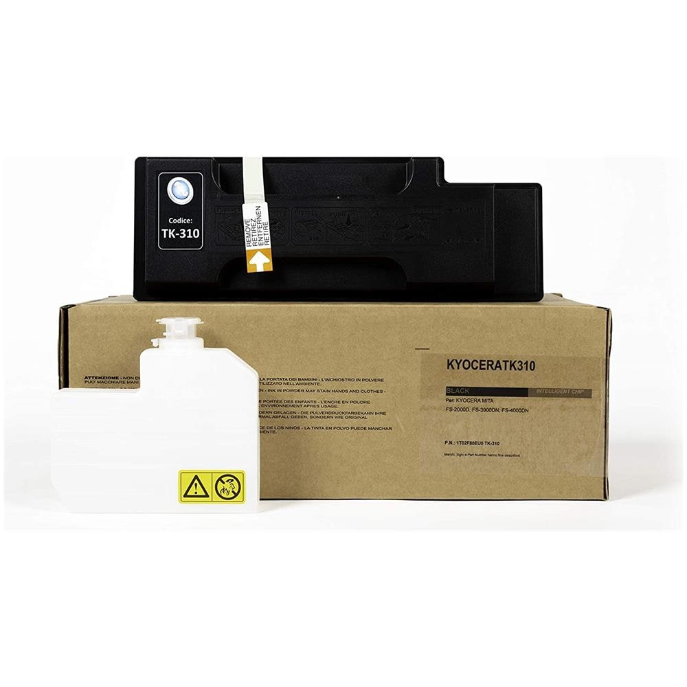 TONER COMPATIBILE - Kyocera Tk-310 1t02f80eu0 Per Fs-2000d, Fs-3900dn, Fs-4000dn Fornito Di Intelligent Chip Capacità 12000 Copie Made In Italy - Foto 4