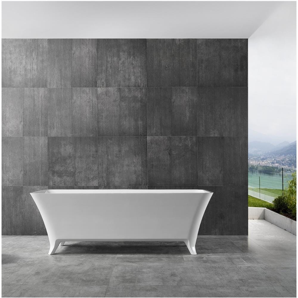 Vasca Da Bagno Free Standing Hannah In Artificial Stone Bianco Opaco - Foto 2