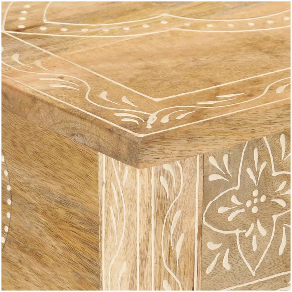 Tavolo Consolle 80x35x74 Cm In Legno Massello Di Mango - Foto 2