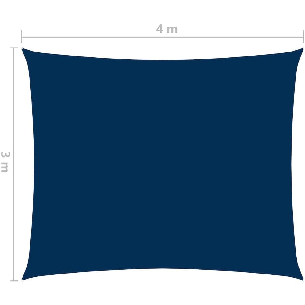 Parasole a Vela Oxford Rettangolare 3x4 m Blu - Foto 6