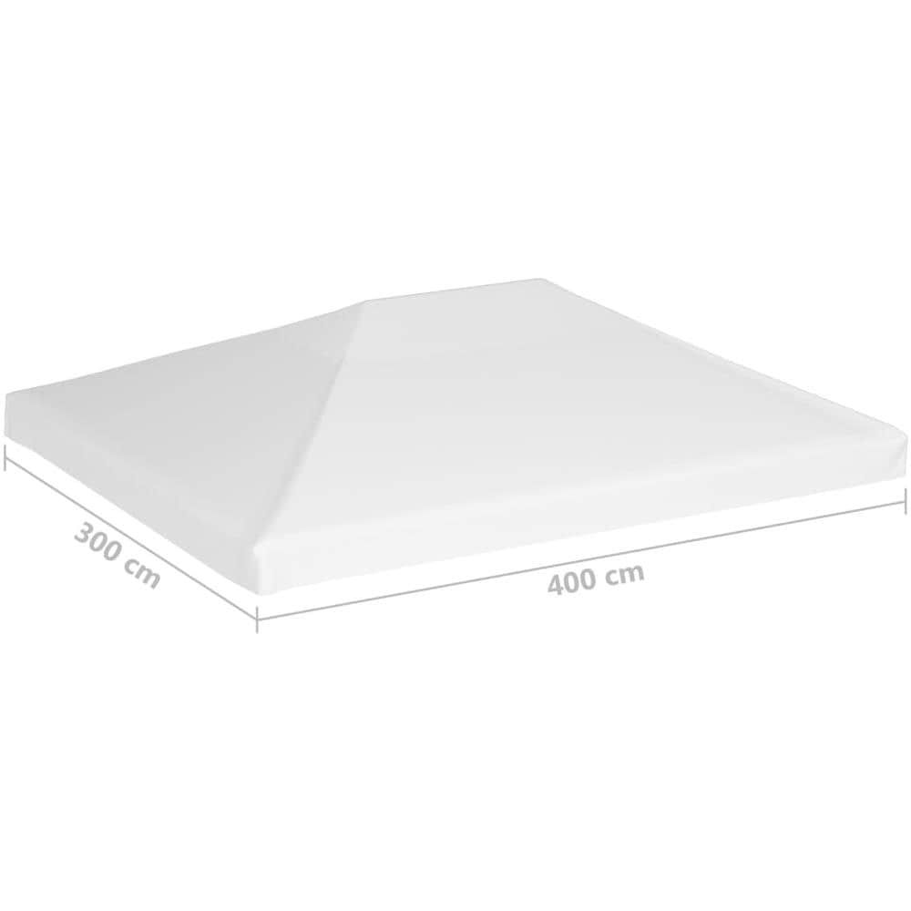 Copertura Superiore Per Gazebo 270 G / m? 4x3 M Bianca - Foto 8