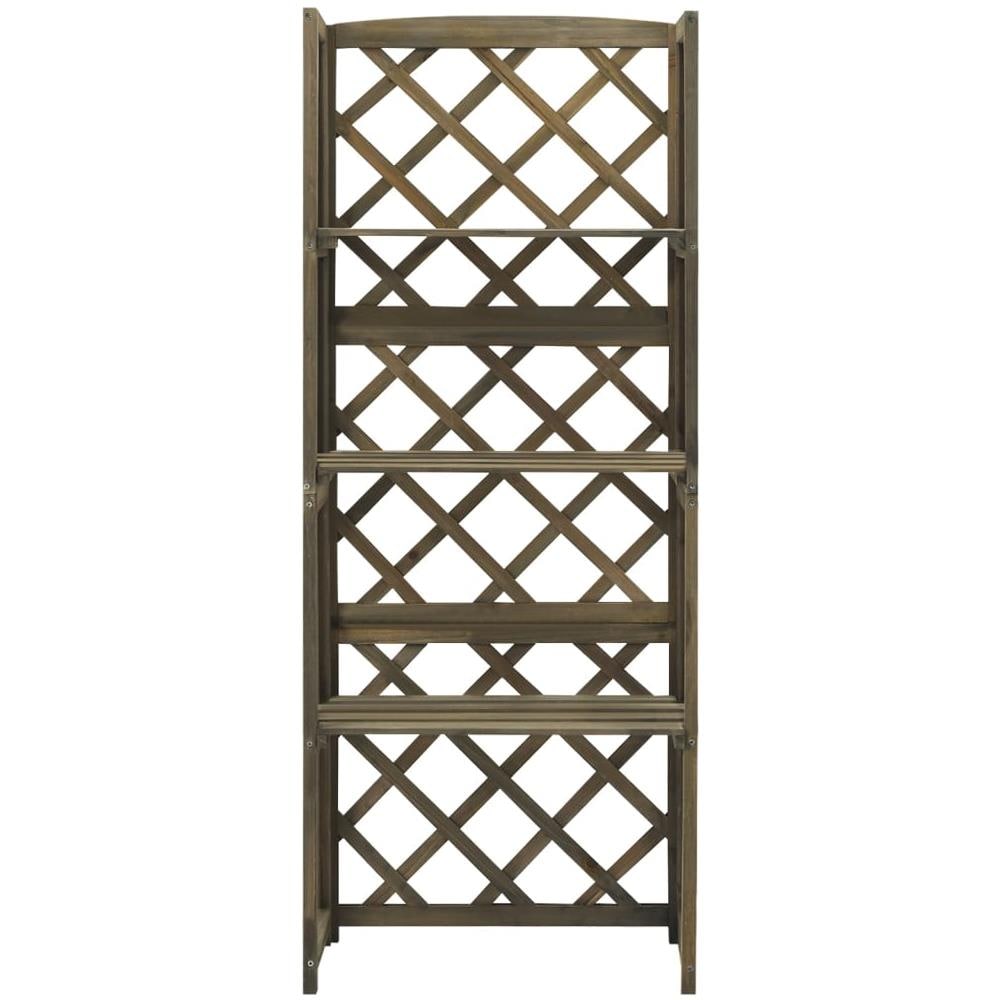 Graticcio Con Ripiani Grigio 55x30x140cm In Massello Di Abete - Foto 2