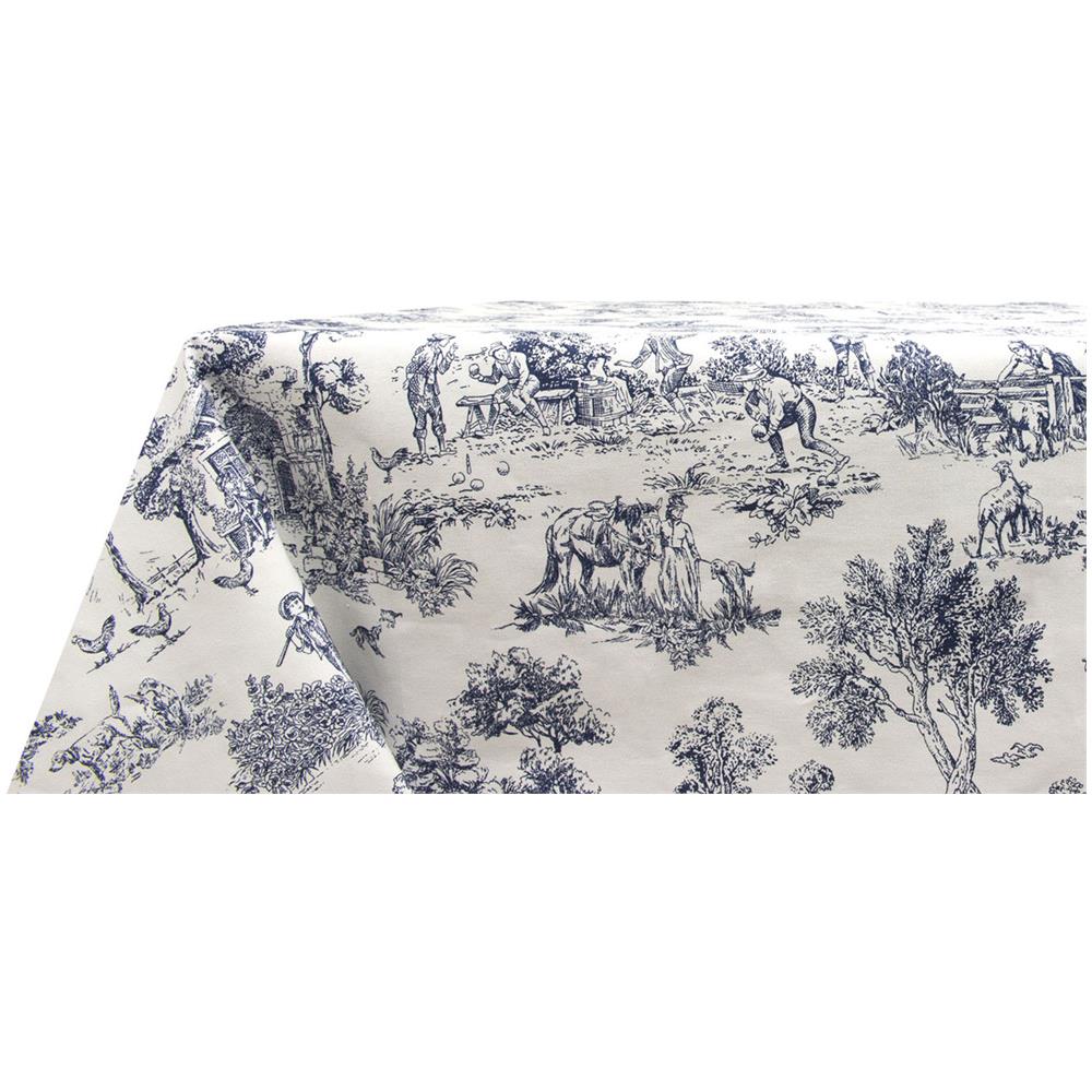 Tovaglia Cucina Copritavolo 100% Cotone Made In Italy Sanremi Vari Colori 140x180 Blu - Foto 1