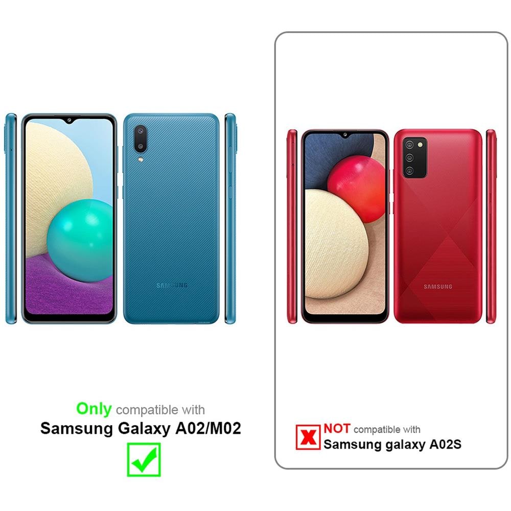 Custodia Compatibile Con Samsung Galaxy A02 / M02 In Agata Argento - Clear View Specchio Coperchio Protettivo Con Funzione Di Supporto Protezione A 360 Gradi - Foto 2