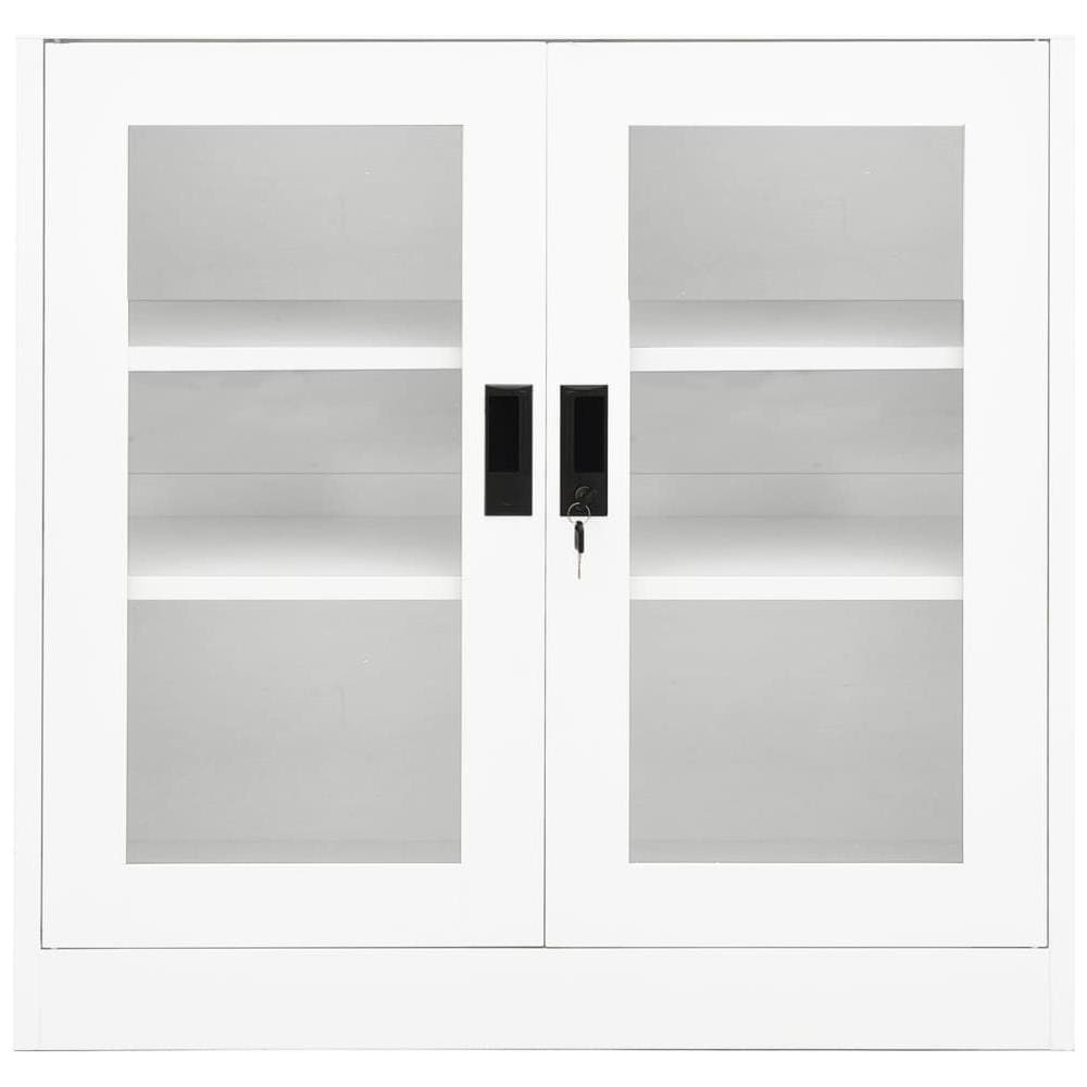 Armadio Per Ufficio Bianco 90x40x90 Cm In Acciaio - Foto 2