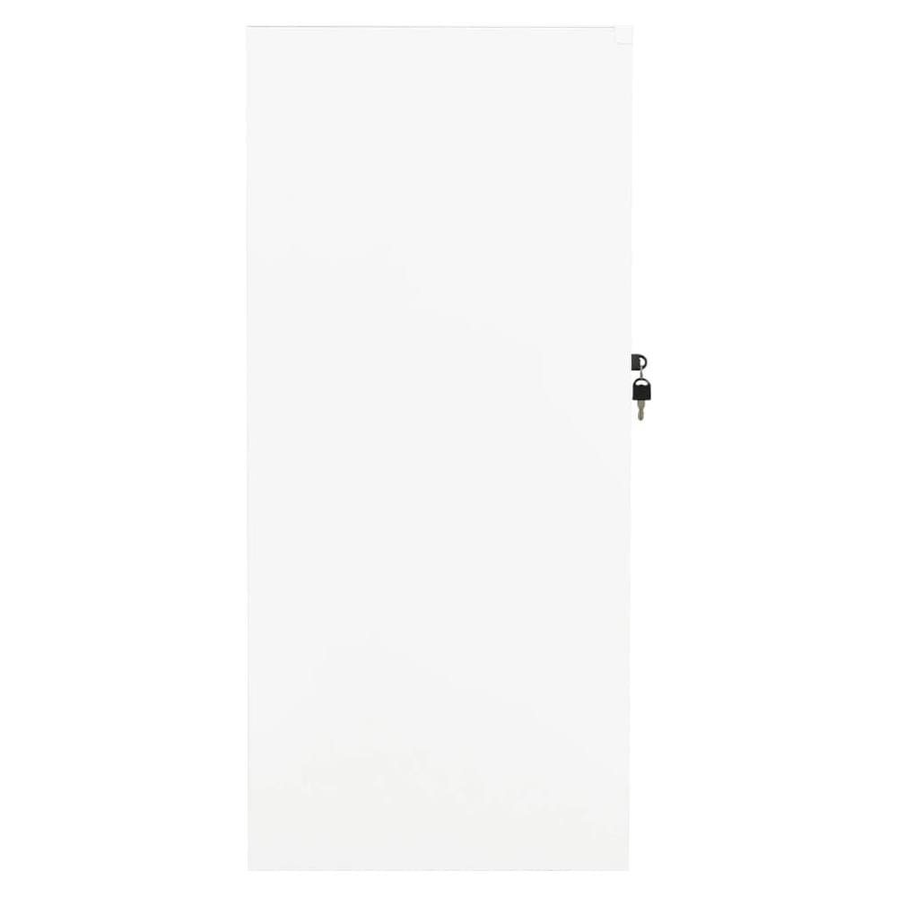 Armadio Per Ufficio Bianco 90x40x90 Cm In Acciaio - Foto 3