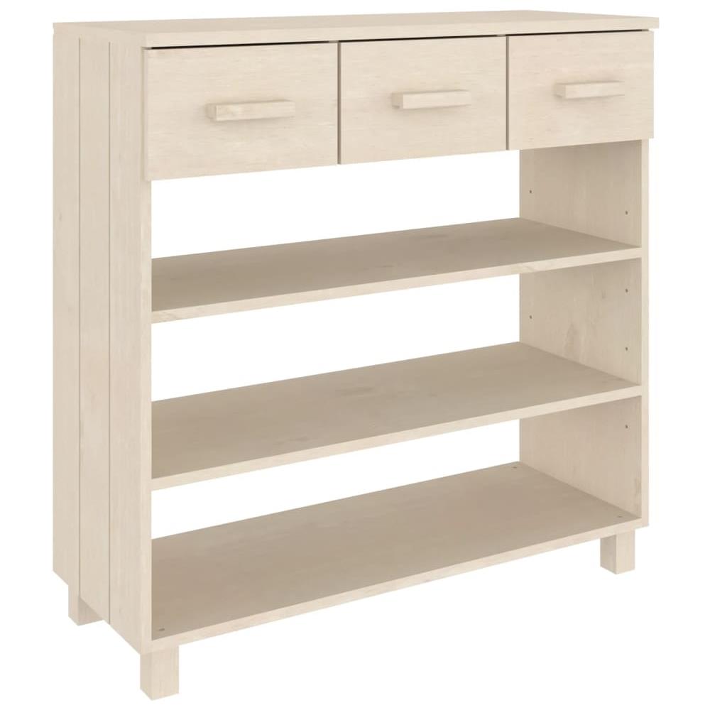 Tavolo Consolle Miele 90x35x90 Cm Legno Massello Di Pino - Foto 2