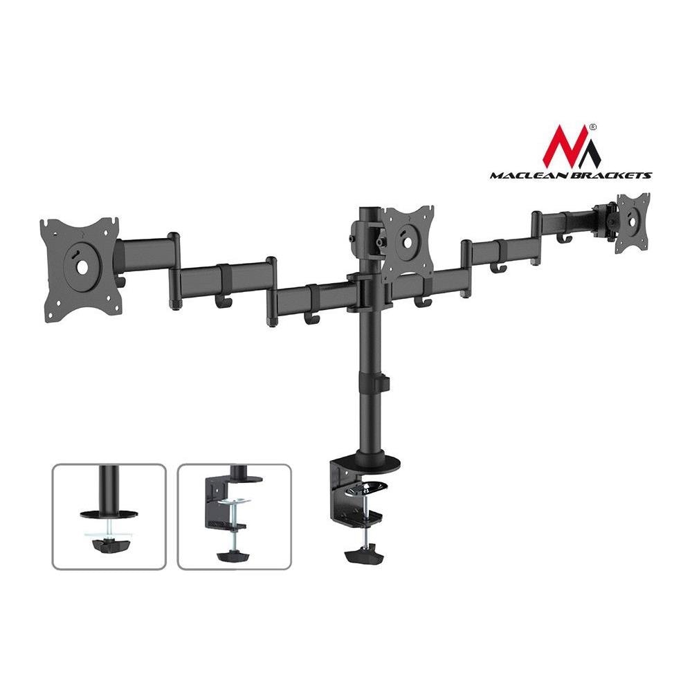 Supporto Da Scrivania Per 3 Monitor Da 13"" - 27"" (mc-691)  - Foto 1