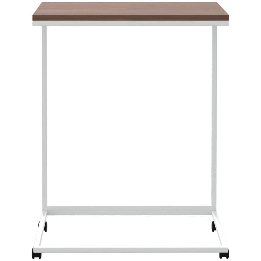 Tavolino Con Ruote Bianco 55x35x70 Cm In Legno Multistrato - Foto 3