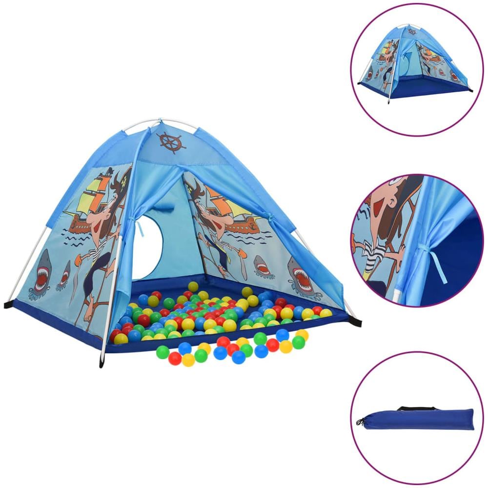 Tenda Da Gioco Per Bambini Blu 120x120x90 Cm - Foto 1