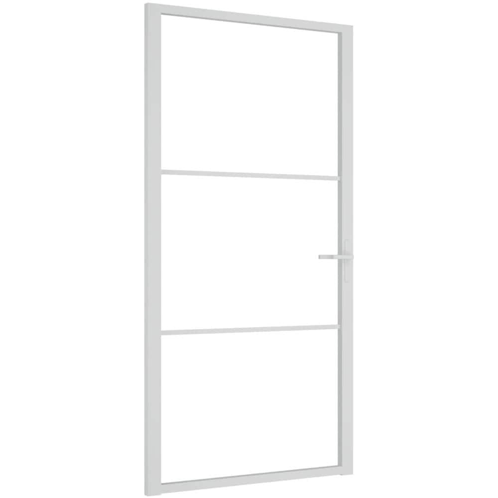 Porta Interna 102,5x201,5 Cm Bianca In Vetro Esg E Alluminio - Foto 2