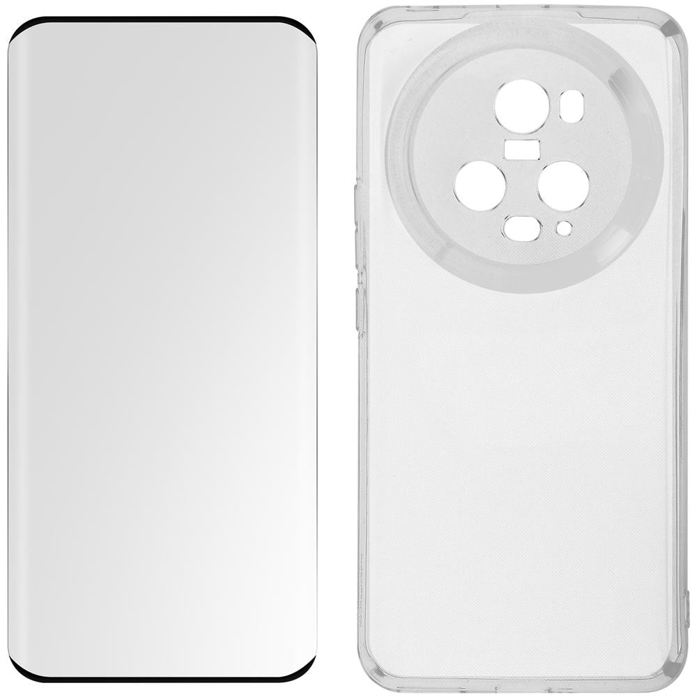 Cover Per Honor Magic 5 Pro In Silicone Gel + Vetro Temperato 9h Bordo Nero - Foto 1