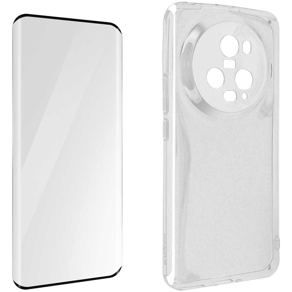 Cover Per Honor Magic 5 Pro In Silicone Gel + Vetro Temperato 9h Bordo Nero - Foto 2