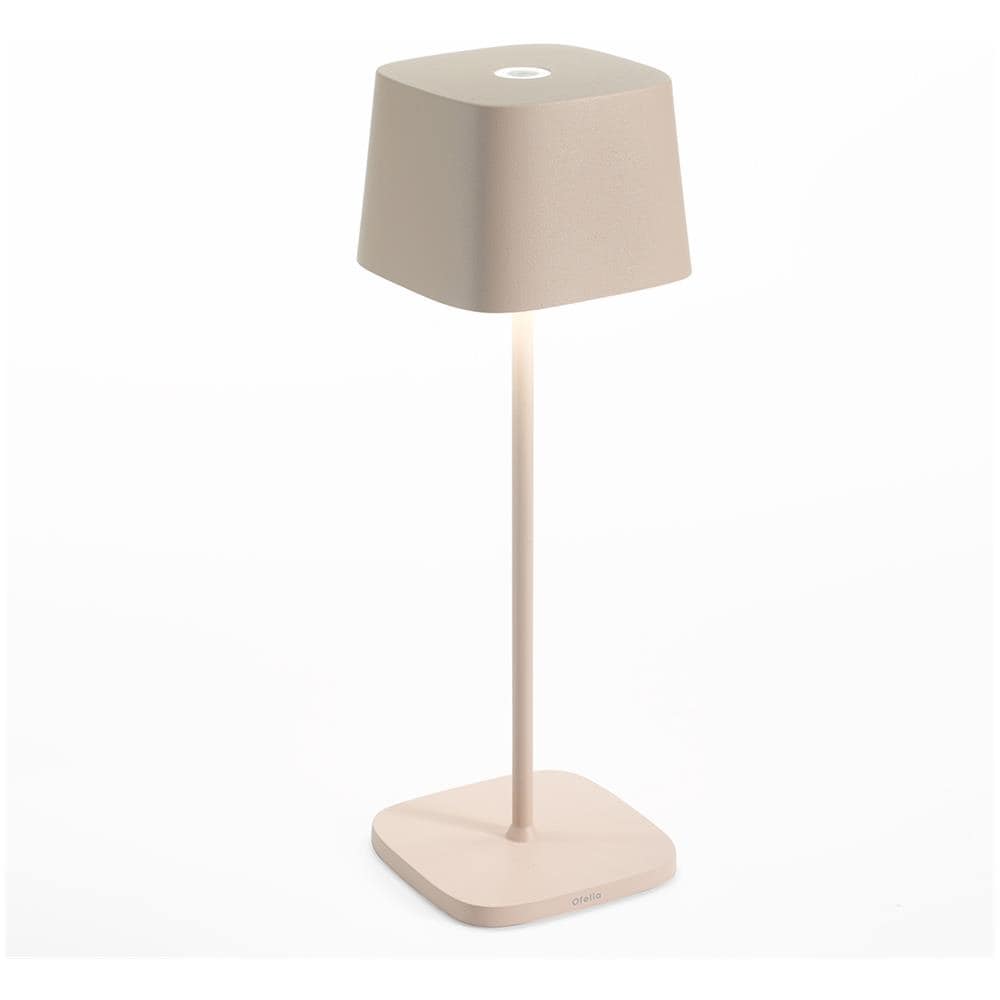 Lampada da Tavolo Ofelia Pro Led Dimmerabile in Alluminio Base di Ricarica a Contatto Protezione IP65 per Uso Interno /Esterno Colore Sabbia - Foto 1