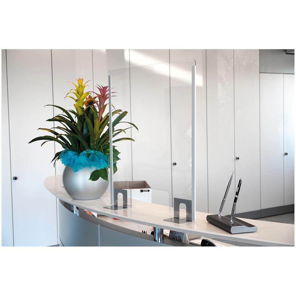 Schermo Protettivo Parafiato Con Feritoia Per Banconi E Scrivanie - 660x760 Mm - Foto 2