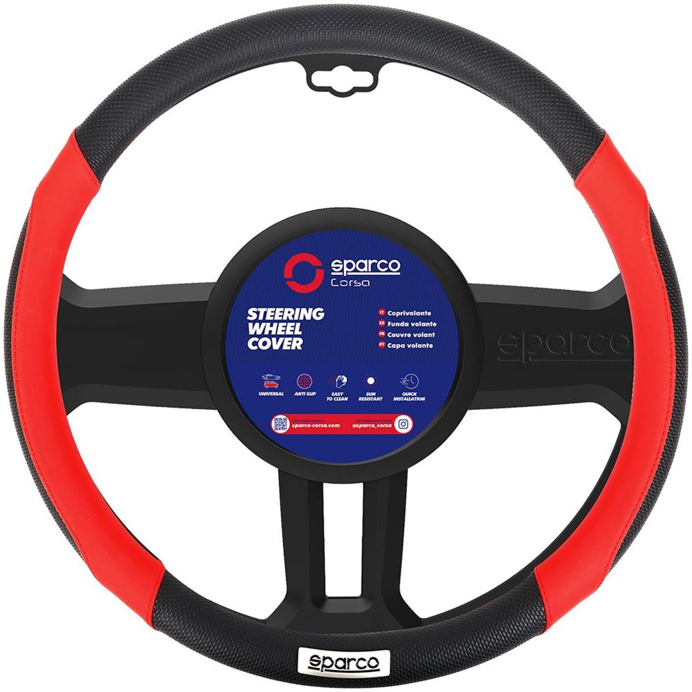 Coprivolante Spc1113 Auto Universale Rosso E Nero Con Dettagli Traforati - Foto 1