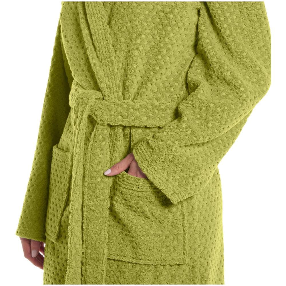 Accappatoio Con Cappuccio Sirena In Cotone - Tinta Unita, 450 Gr /mq Colore Verde Misura Xxl - Foto 3