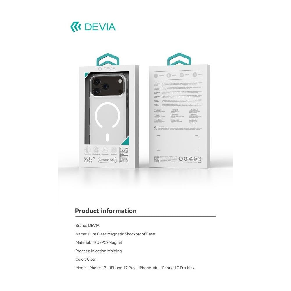 Custodia antiurto Mag Safe trasparente per iPhone 17 Pro Max - Foto 3