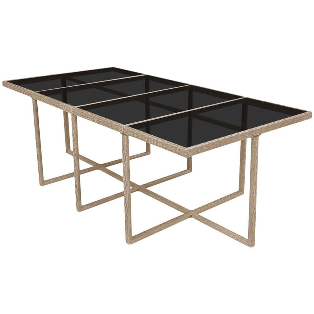 33 Pezzi Set Da Pranzo All'aperto Polyrattan Grigio - Foto 10