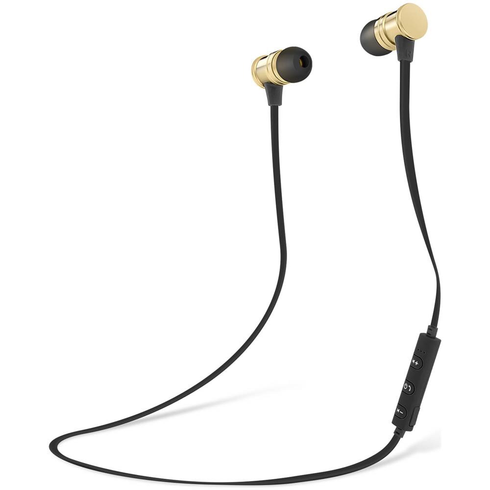 Auricolari In-ear Bluetooth Telecomando + Microfono Nero / oro - Foto 1