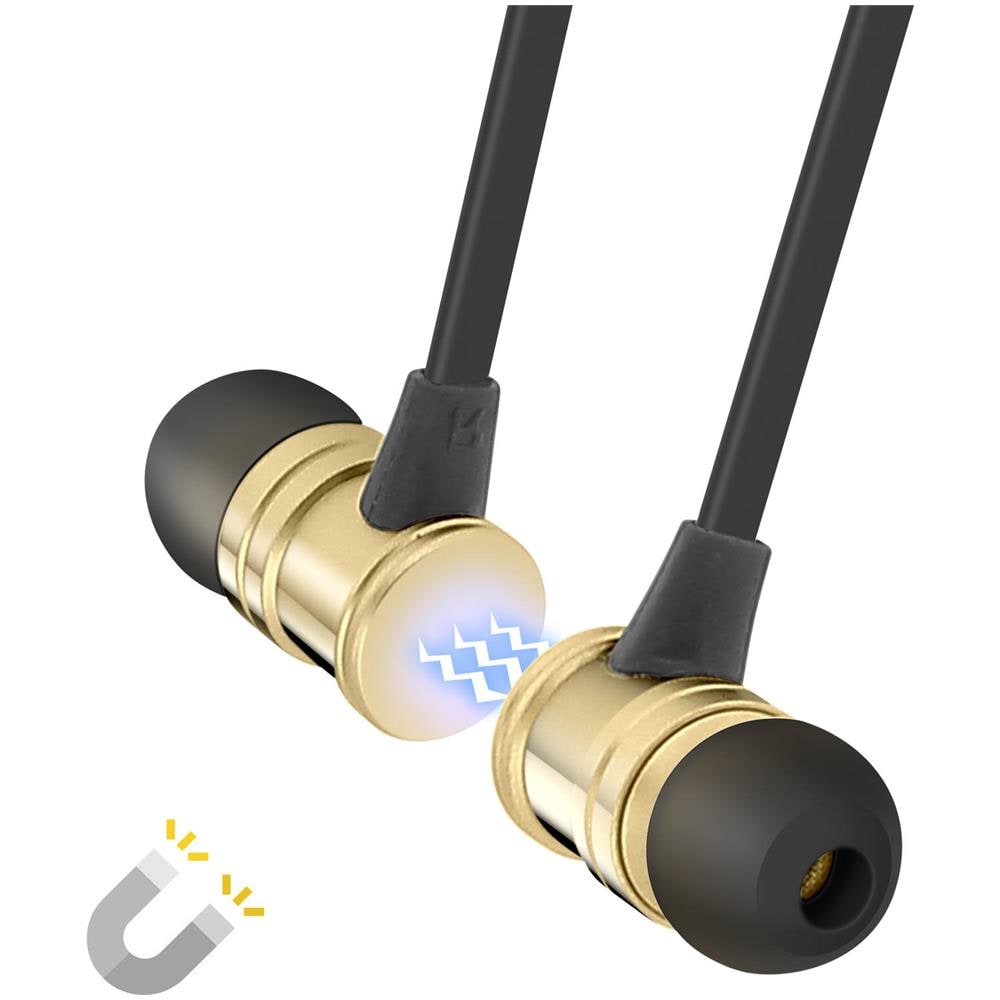 Auricolari In-ear Bluetooth Telecomando + Microfono Nero / oro - Foto 10