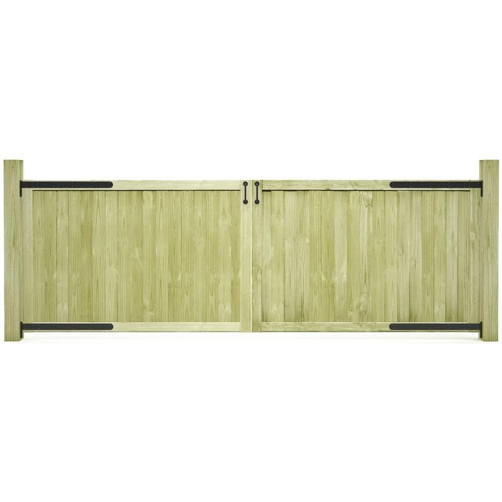Cancelli da Giardino 2 pz in Legno di Pino Impregnato 300x100cm - Foto 1
