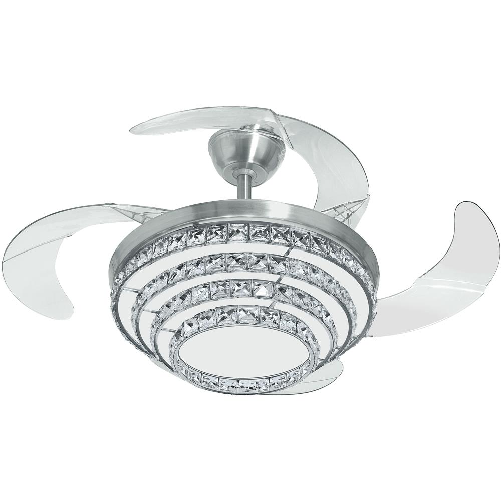 Ventilatore Da Soffitto Lampadario Elegante Led Pale Retrattili 4 Pale - Foto 1