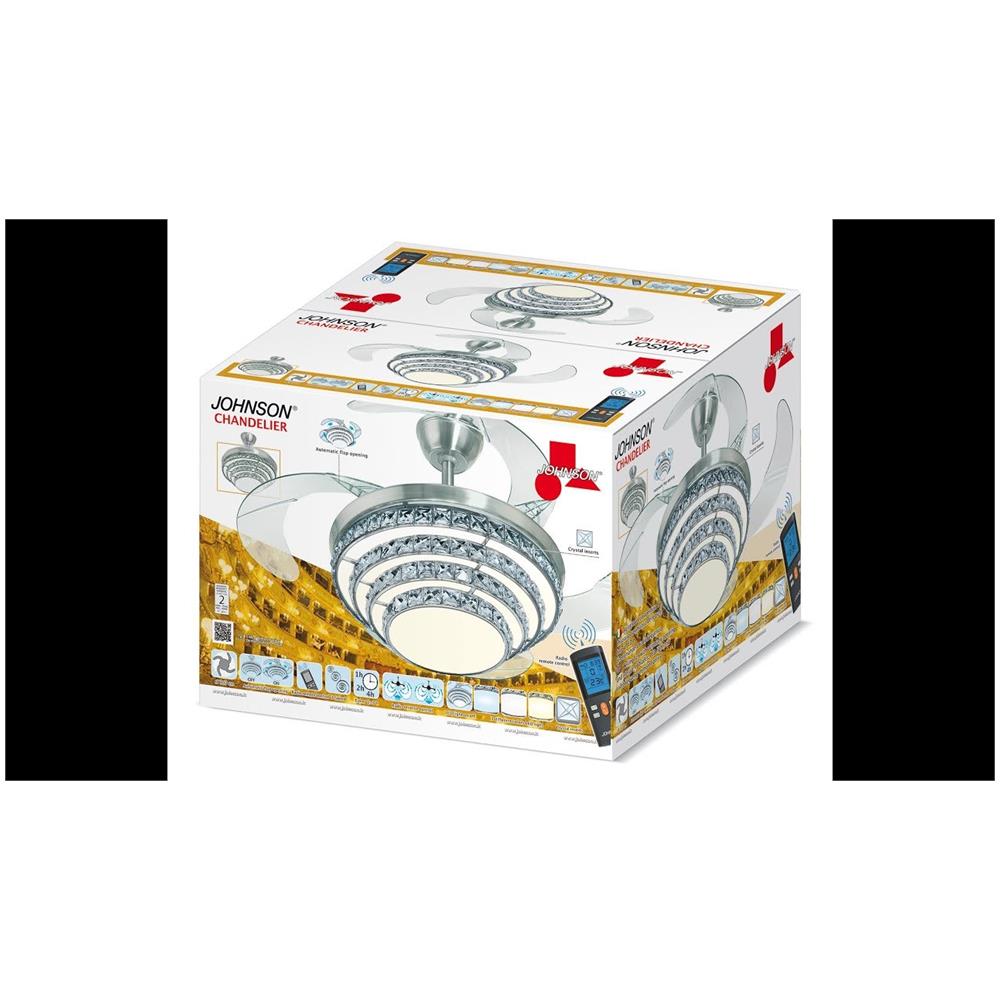 Ventilatore Da Soffitto Lampadario Elegante Led Pale Retrattili 4 Pale - Foto 6