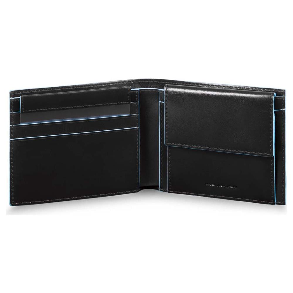 Portafoglio Uomo Con Portamonete, Porta Carte Blue Square - Pu4188b2r - Nero - Foto 2