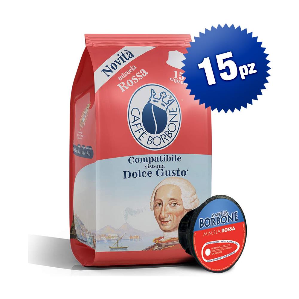 Compatibile Nescafe' Dolce Gusto 15 Capsule *** Miscela : Miscela Rossa - Foto 1