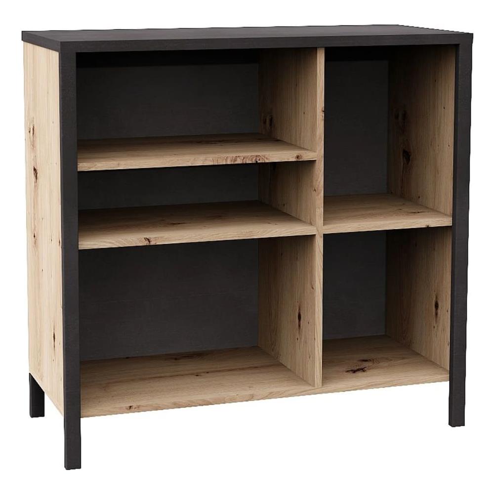 Litake Credenza In Rattan Naturale 80x92x40 Cm - Mobile Buffet Con 2 Ante E 2 Ripiani Aperti, In Legno, Stile Boho, Cerniere Soft-Close, Per Soggiorno E Ingresso - 5