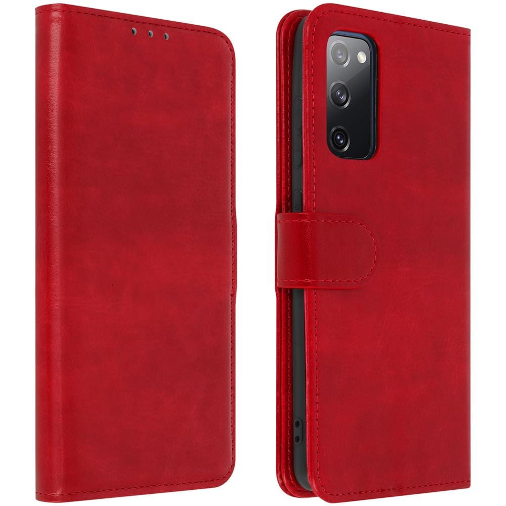Custodia A Libro Samsung Galaxy S20 Fe Portacarte Funzione Supporto - Rosso - Foto 1