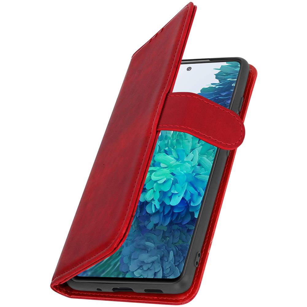 Custodia A Libro Samsung Galaxy S20 Fe Portacarte Funzione Supporto - Rosso - Foto 5