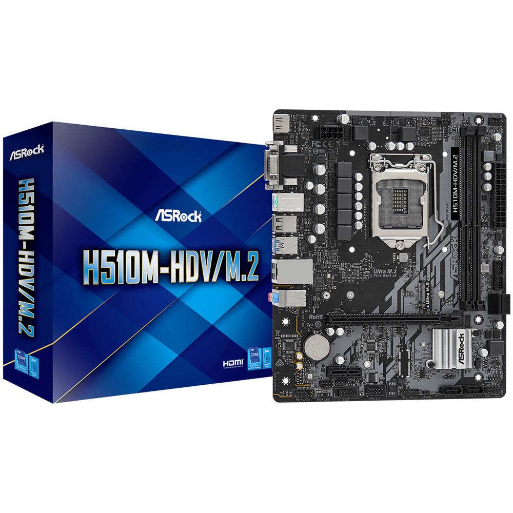 Scheda Madre H510M-HDV / M. 2 Socket LGA 1200 Chipset H510 Micro ATX - Foto 1
