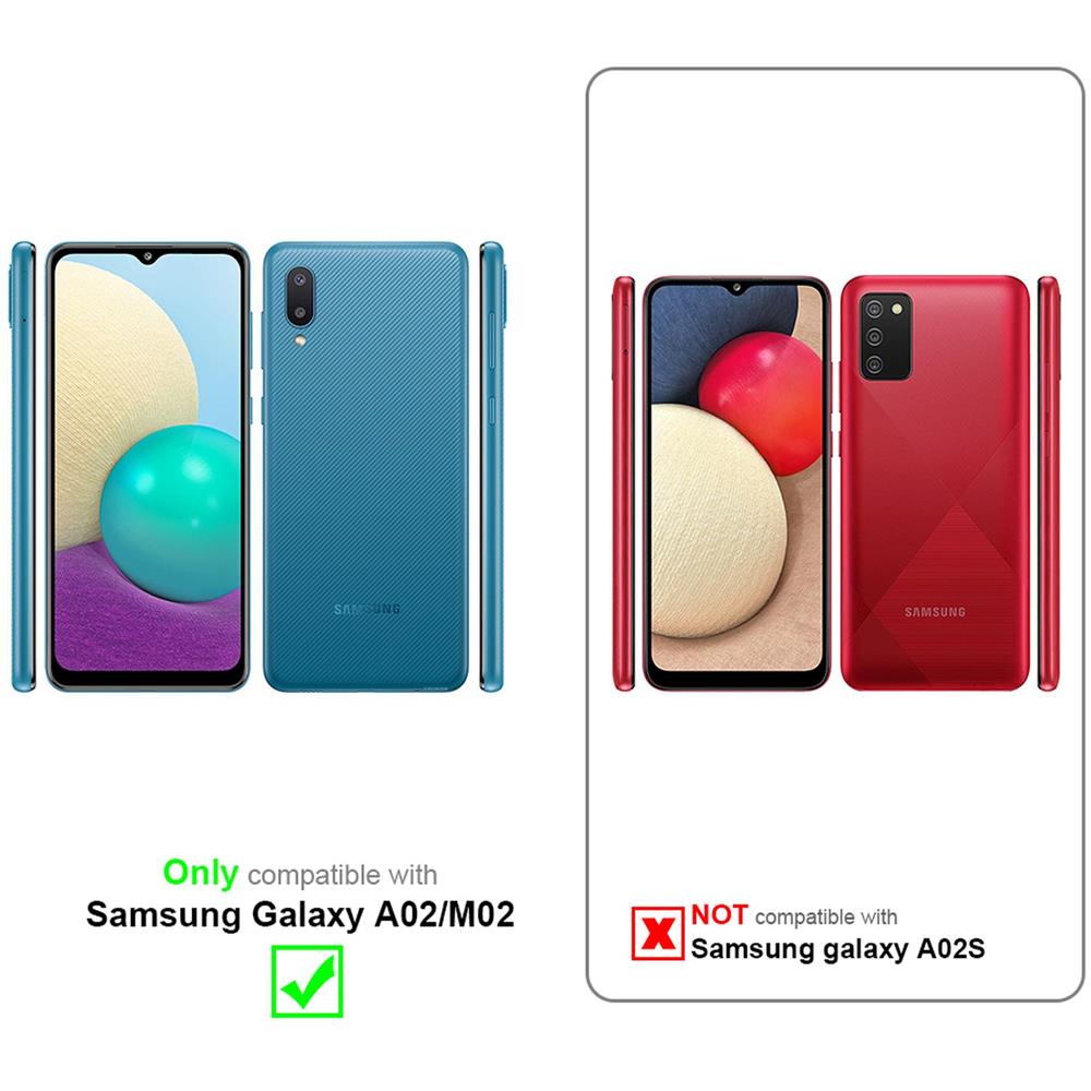 Custodia Compatibile Con Samsung Galaxy A02 / M02 In Kunzit Rosa - Clear View Specchio Coperchio Protettivo Con Funzione Di Supporto Protezione A 360 Gradi - Foto 2