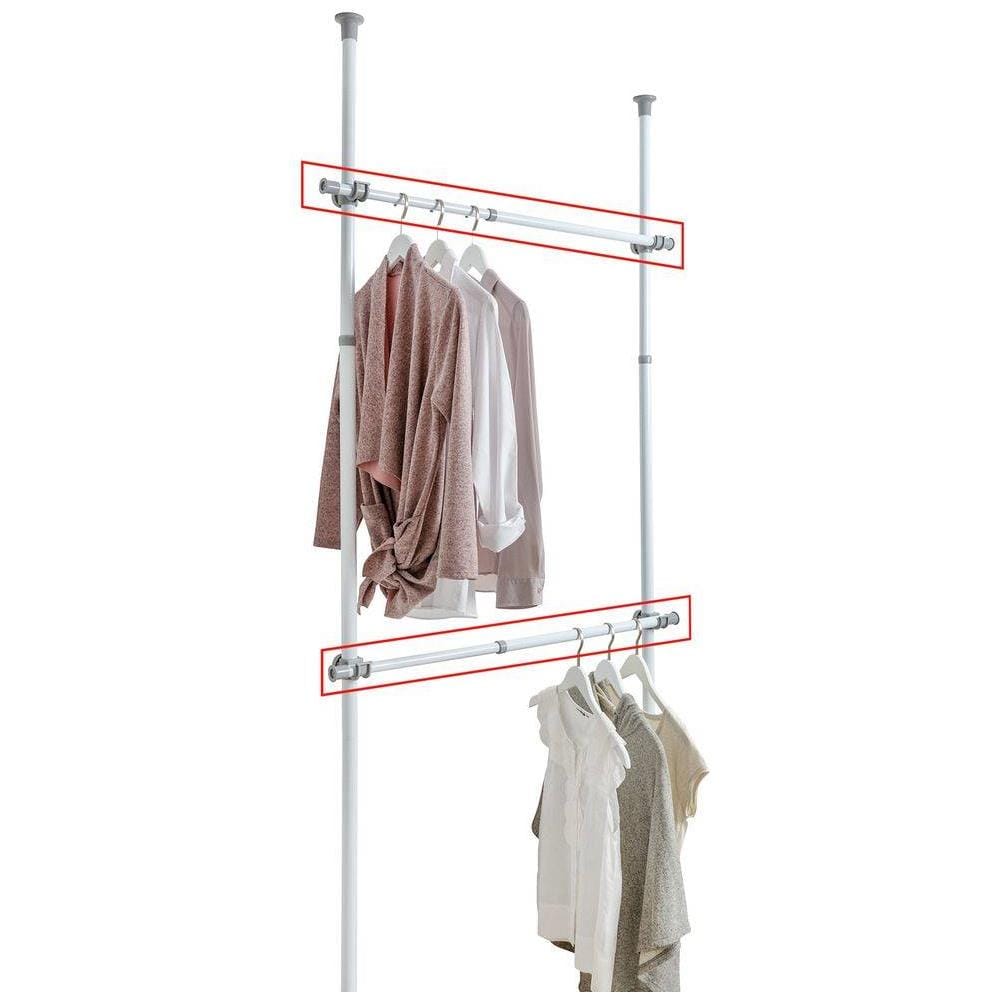 Asta Guardaroba, Barra Appendiabiti Herkules 2 Pezzi, 75-120cm, - Foto 2