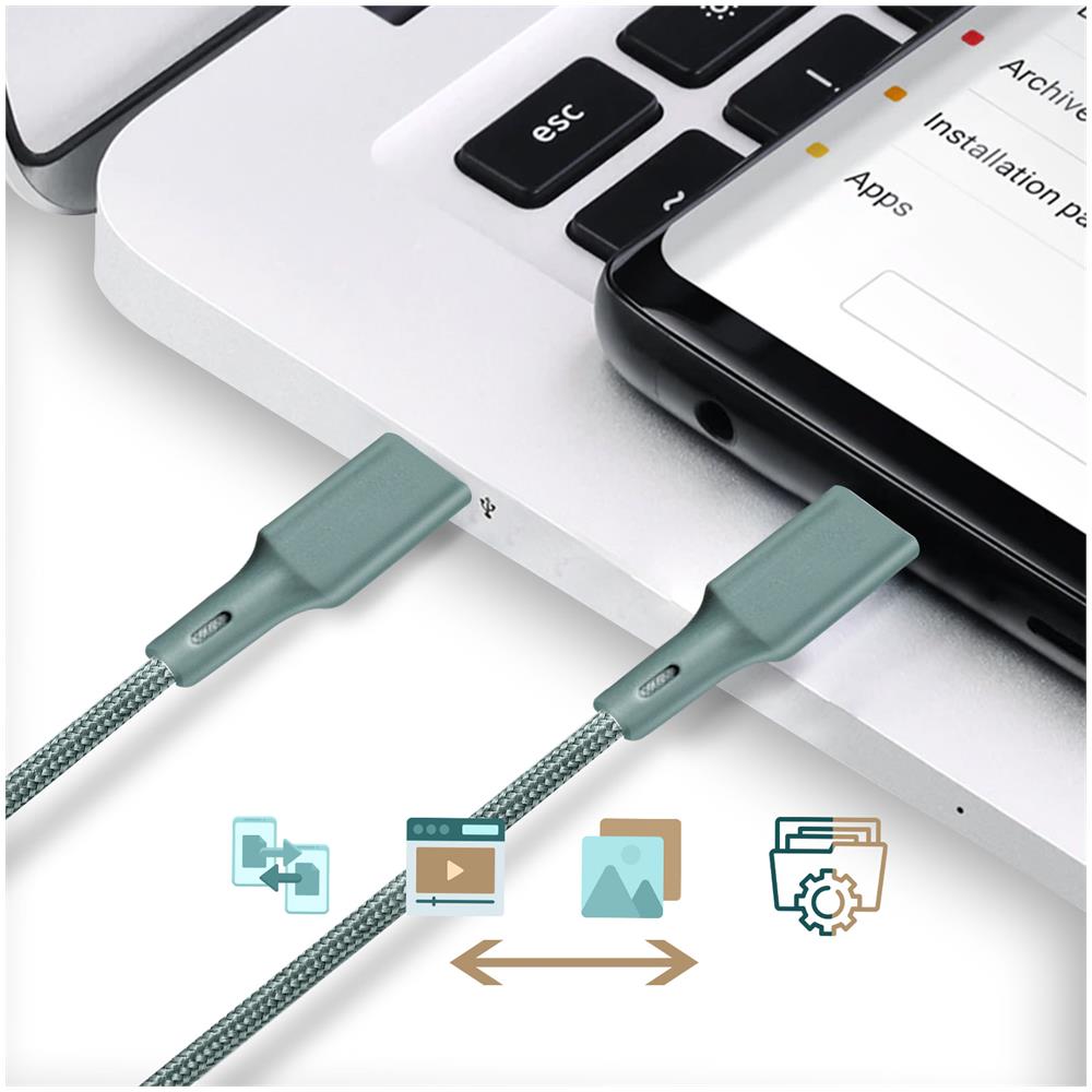 Cavo Riciclabile Da Usb-c A Usb-c 2m Potenza 3a - Verde - Foto 5