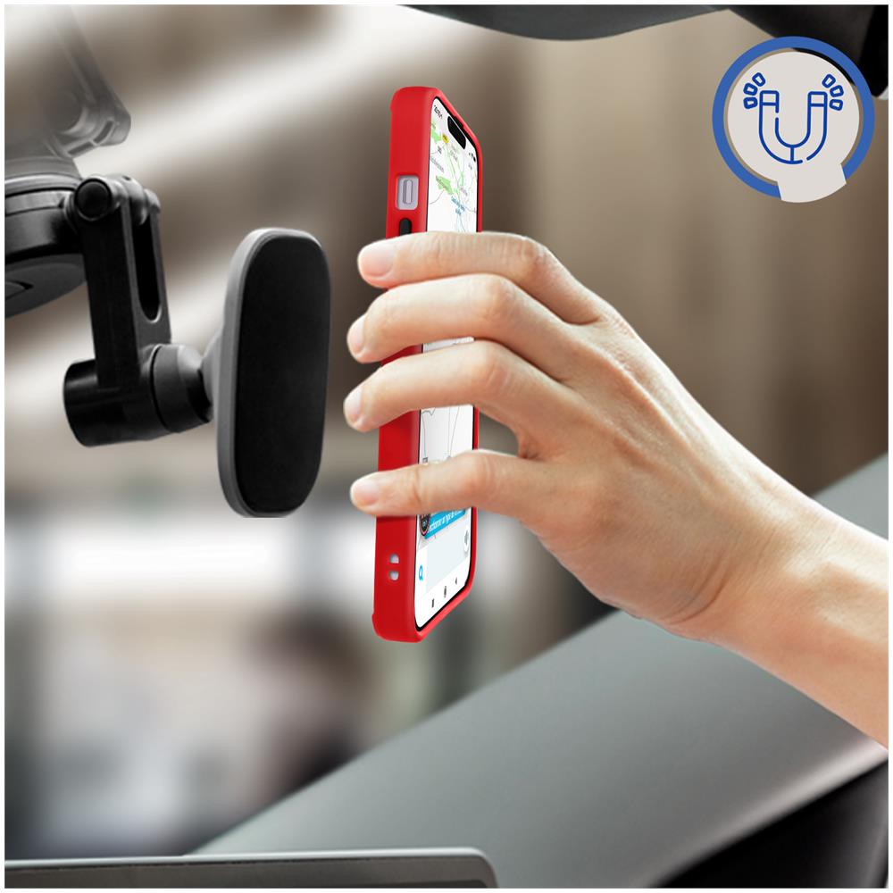 Cover Iphone 14 Pro Max Bimateria Anello Metallico Supporto Rossa - Foto 5