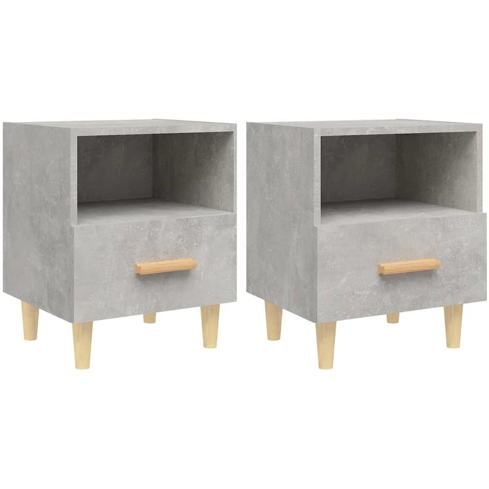 Comodini 2 Pz Grigio Cemento 40x35x47 Cm - Foto 1