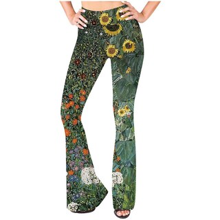 Pantaloni Yoga Donna A Vita Alta Con Gamba Svasata – Modello A Campana, Elasticizzati, Perfetti Per Il Tempo Libero E Lo Sport, Taglie Forti