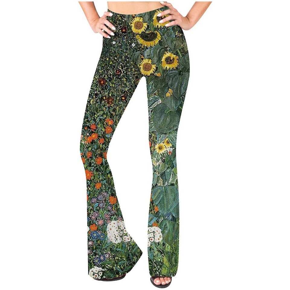 Pantaloni Yoga Donna A Vita Alta Con Gamba Svasata – Modello A Campana, Elasticizzati, Perfetti Per Il Tempo Libero E Lo Sport, Taglie Forti