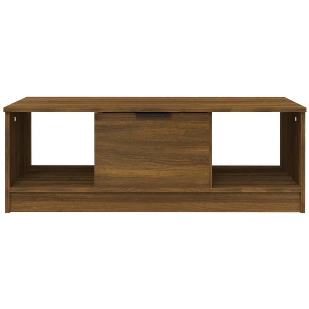 Tavolino Salotto Rovere Marrone 102x50x36 Cm Legno Multistrato - Foto 2