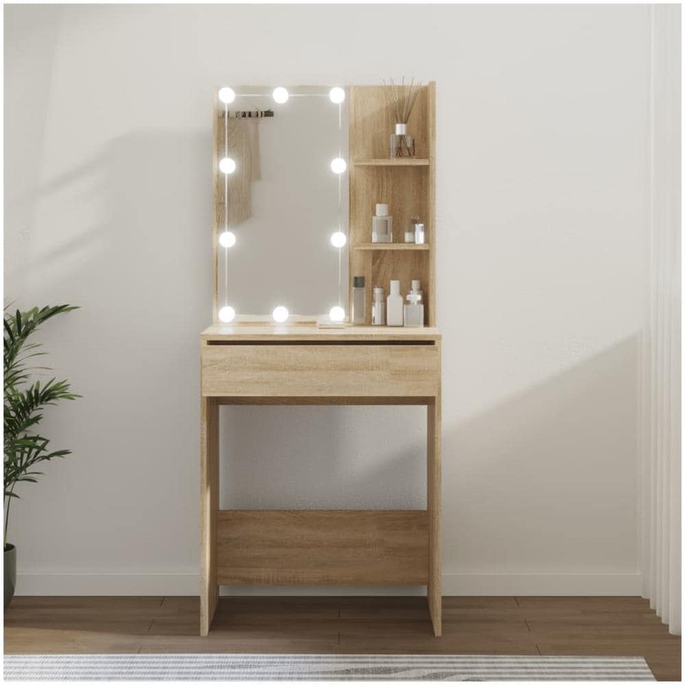 Toeletta Con Led Rovere Sonoma 60x40x140 Cm - Foto 1