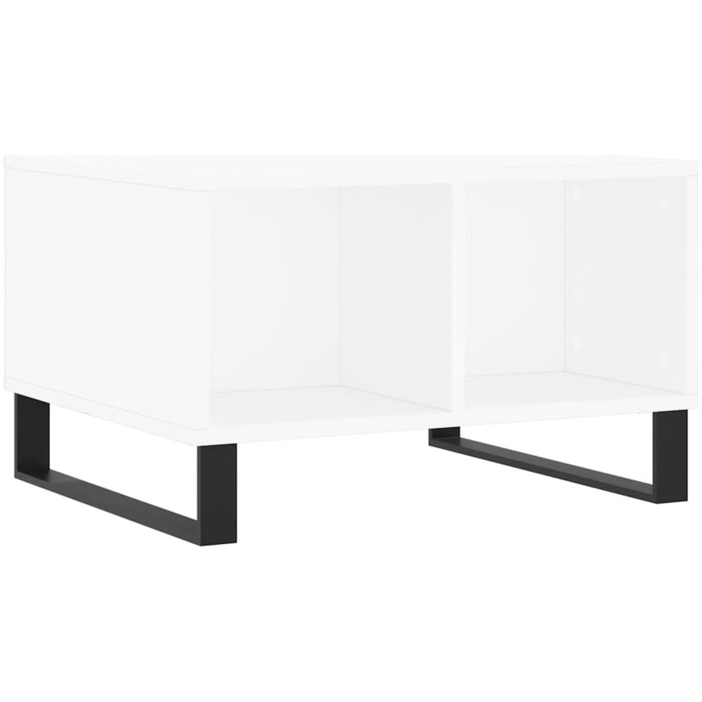 Tavolino Da Salotto Bianco 60x50x36,5 Cm In Legno Multistrato - Foto 2