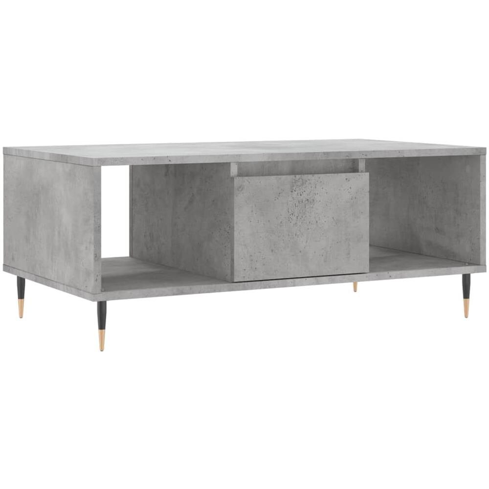 Tavolino Salotto Grigio Cemento 90x50x36,5 Cm Legno Multistrato - Foto 2