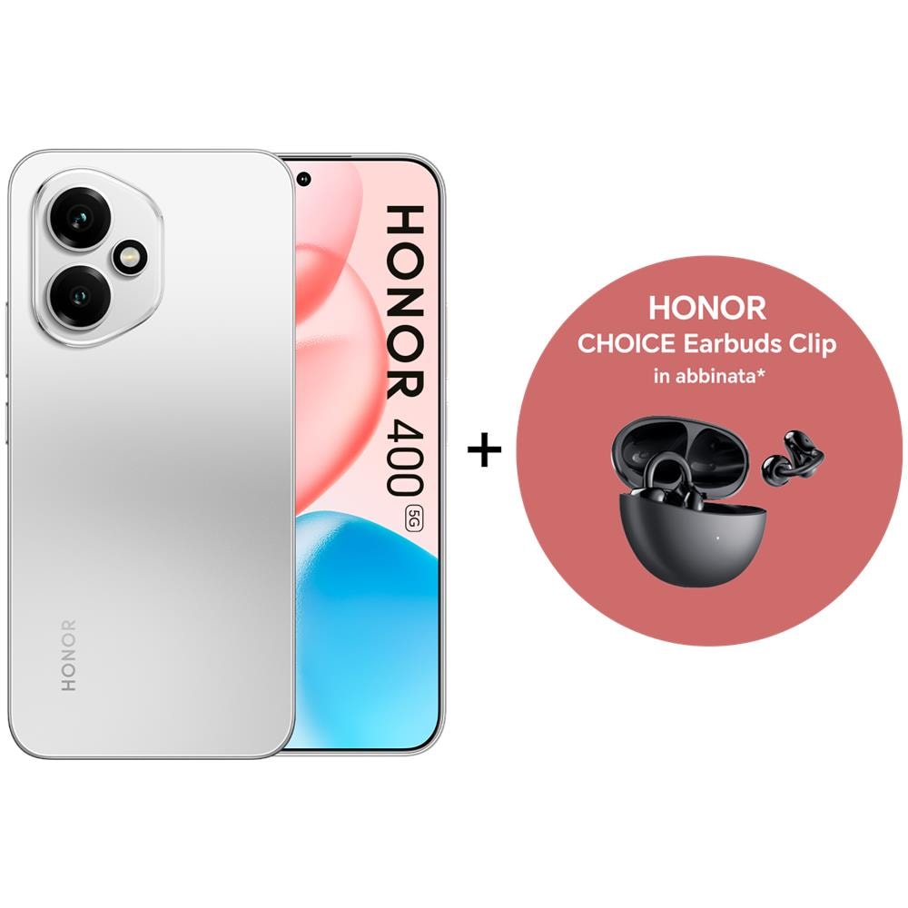 400 5G 512GB 8GB Ram Display 6.55" Main Camera 200MP USB Type-C Dual nanoSim Android Snapdragon: 7 Gen 3 5300mAh Meteor Silver + Choice Earbuds Clip (Kit) - Foto 1