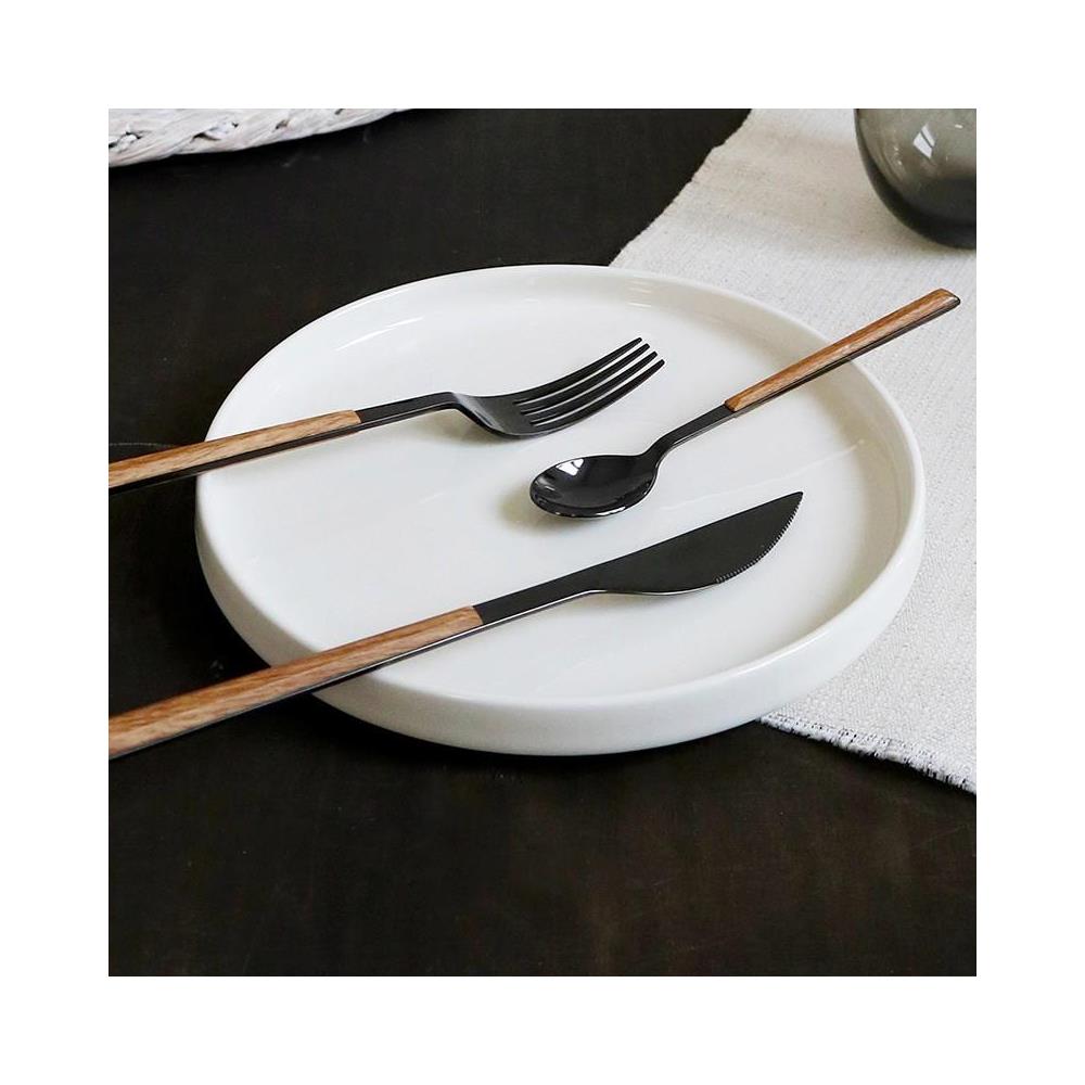 Sushi Anniversary Black&Teak set 24 posate da tavola in acciaio Made in Italy - Foto 2