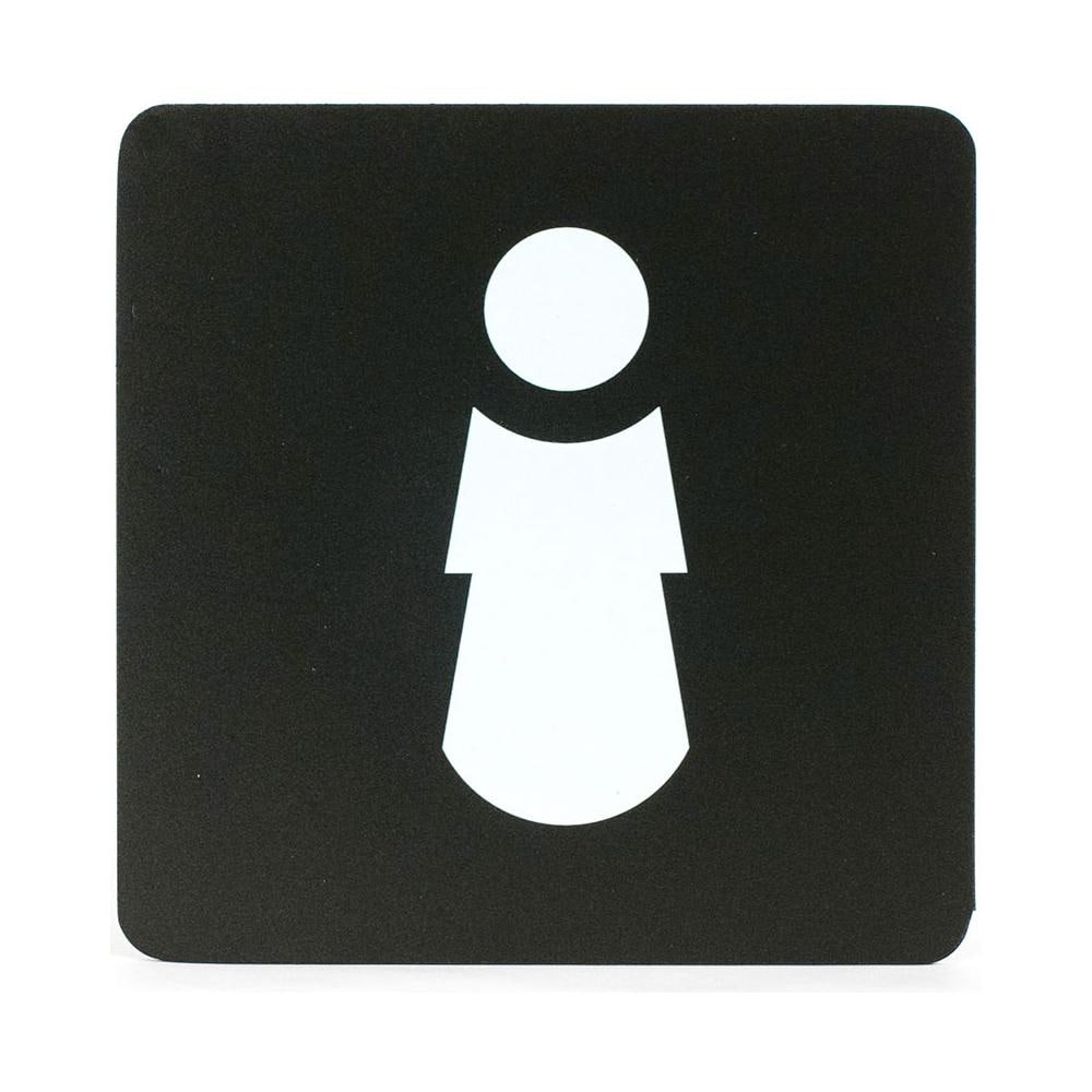 Segnaletica Targa Wc Bagno Donna Pittogrammi 16X16 Con Adesivo - Foto 1
