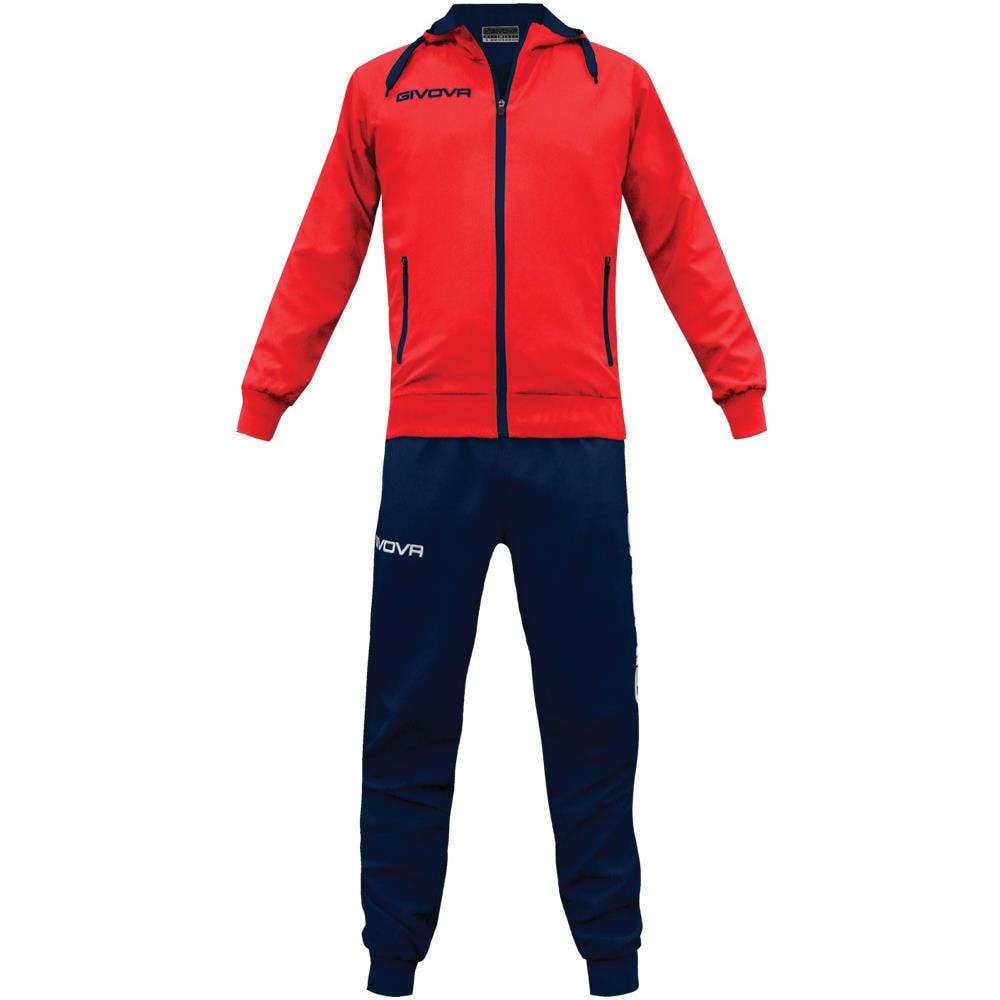 Tuta Winner Givova Completo Di Giacca A Manica Lunga E Pantalone Di Colore Rosso / blu Taglia Xl - Foto 1