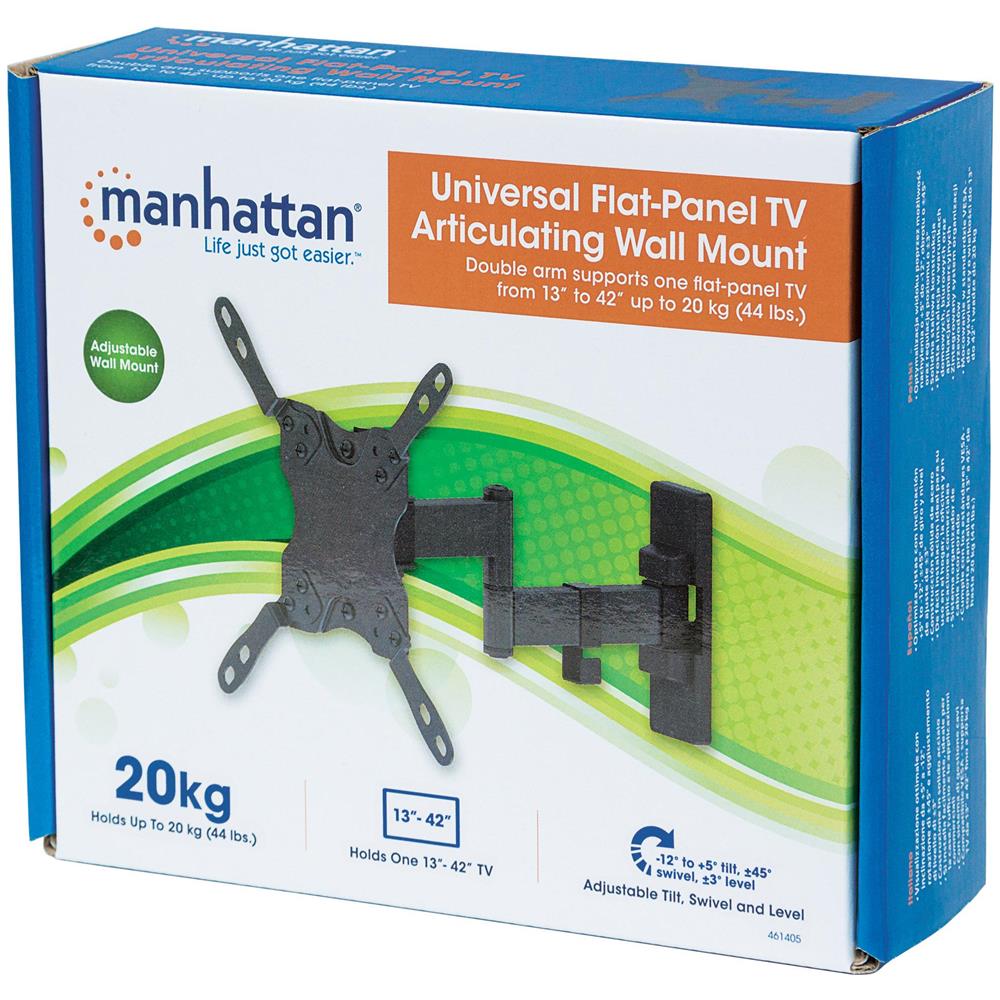 ICA-PLB 400D - Staffa a Muro Universale 3 Snodi per TV LED LCD 13-42'' Nero - Foto 2